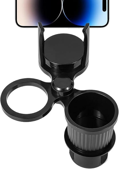 Car Cup Holder Extender with Wireless Charger, 360° Rotating Cup Holder Expander and Beverage Organizer for Auto, Van and Sedan, Multifunction Car Interior Accessory