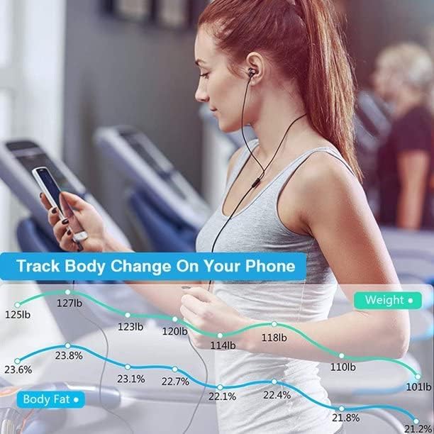 ميزان شخصي احترافي يعمل بتقنية البلوتوث، ميزان رقمي مع تطبيق لقياس الوزن ومؤشر كتلة الجسم، أسود